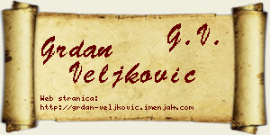 Grdan Veljković vizit kartica